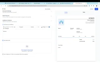 Attachments in Estimates & Invoices