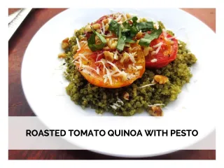 Roasted Tomato Quinoa With Pesto