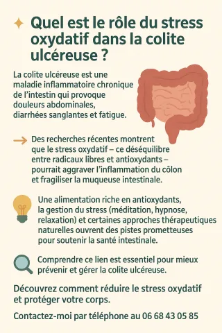 Quel est le rôle du stress oxydatif dans la colite ulcéreuse ?