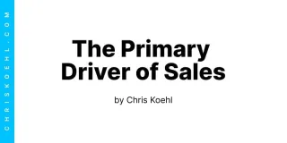 The primary driver of sales