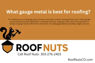 What gauge metal is best for roofing?