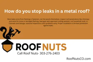 How do you stop leaks in a metal roof?