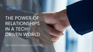 The Power of Relationships in a Tech-Driven World