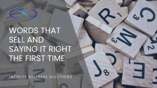Words That Sell and Saying It Right the First Time