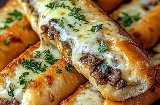COOKING: Philly Cheesesteak Stuffed Breadsticks