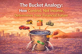 The Bucket Analogy: How Control, Not Income, Determines Your Financial Future