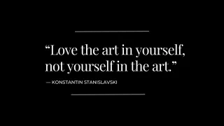 Love the Art in Yourself, Not Yourself in the Art