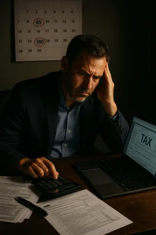5 days. 180 days. Miss either = BIG tax bill