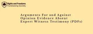 Arguments For and Against Opinion Evidence Absent Expert Witness Testimony (PDFs)