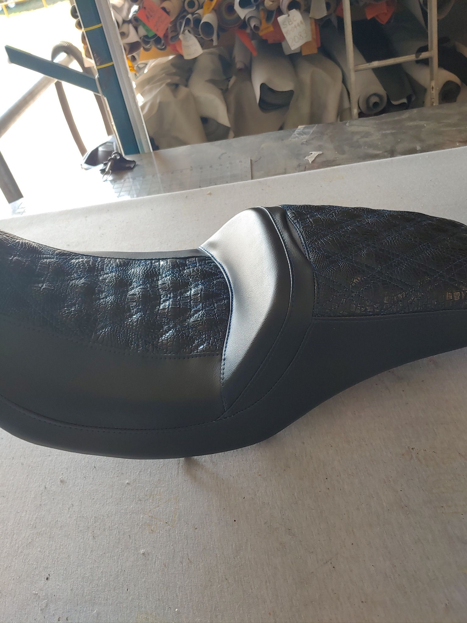 Motorcycle Seat & Backrest Upholstery Thread, Vinyl, and Pan Repair in Fort Worth/DFW