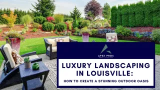 Luxury Landscaping in Louisville: How to Create a Stunning Outdoor Oasis