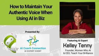 How to Maintain Your Authentic Voice When Using AI in Biz with Kelley Tenny