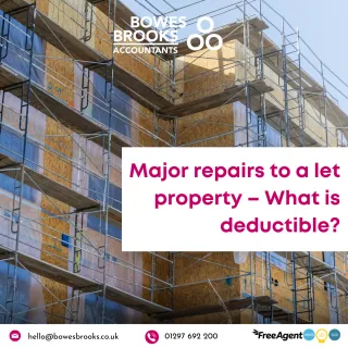 Major repairs to a let property – What is deductible?