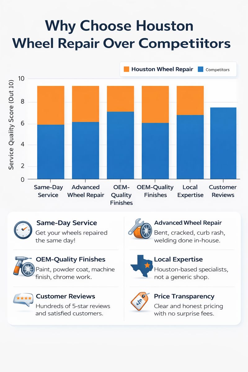 Why Choose Houston Wheel Repair Over Rim Repair Houston?
