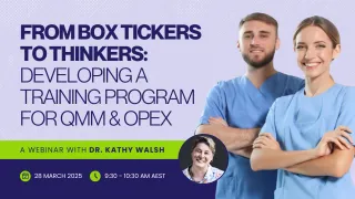 Webinar on Developing a Training Program for QMM & OPEX