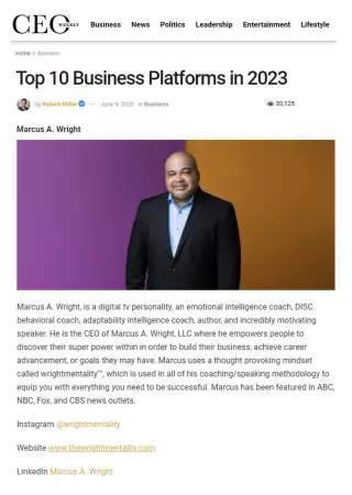 CEO Weekly Top 10 Business Platforms in 2023