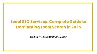 Local SEO Services: Complete Guide to Dominating Local Search in 2025