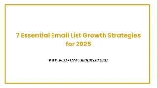 7 Essential Email List Growth Strategies for 2025