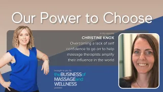 [Ep64 OPTC] Overcoming a lack of self confidence to help other massage therapists – with Christine Knox