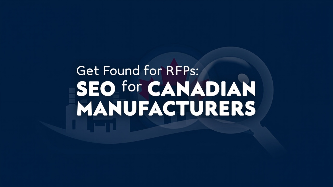 SEO for Canadian Manufacturers: Get Found for Government RFPs & Public Sector Bids