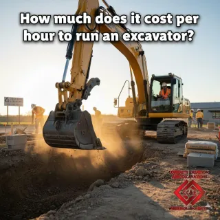 How much does it cost per hour to run an excavator?