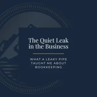 The Quiet Leak in the Business: What a Leaky Pipe Taught Me About Bookkeeping 