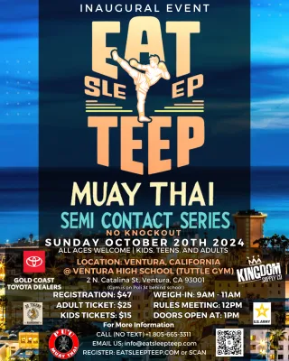 Eat Sleep Teep Semi Contact Muay Thai Inaugural Event October 20th 2024