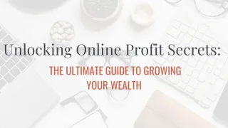 Unlocking Online Profit Secrets:  A Busy Mom's Guide to Digital Marketing Success 
