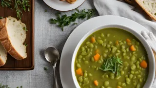 Split Pea Soup with High Protein Bread