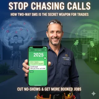 Stop Chasing Calls: How Two-Way SMS is the Secret Weapon for Tradies to Cut No-Shows and Get More Booked Jobs in 2025