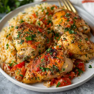 

15 min Italian Chicken ‘N Rice Dinner