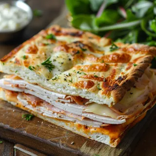 Baked Flatbread Sandwich