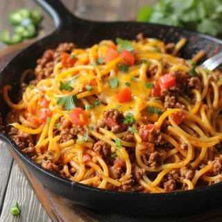 Mexican Skillet Spaghetti