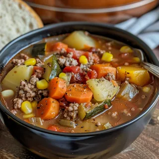 Hamburger & Vegetable Soup