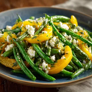 Sautéed Green Beans & Squash with Feta