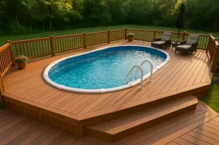 7 Oval Above Ground Pool Deck Ideas to Upgrade Your Backyard