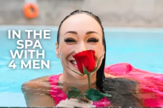 IN THE SPA WITH 4 MEN