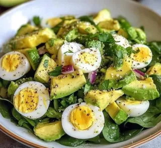 Avocado Spinach egg salad