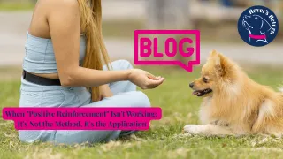 When "Positive Reinforcement" Isn't Working: It's Not the Method, It's the Application