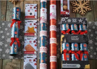 Our plastic-free Christmas wrapping paper range