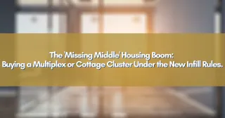 The 'Missing Middle' Housing Boom: Buying a Multiplex or Cottage Cluster Under the New Infill Rules.