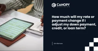 How Much Will My Rate or Payment Change if I Adjust Down Payment, Credit, or Loan Term?