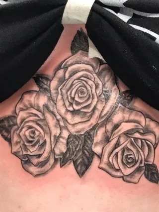 Black and grey roses