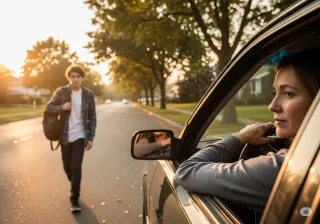 “Can You Just Stay in the Car?” — When Growing Up Feels Like Pulling Away
