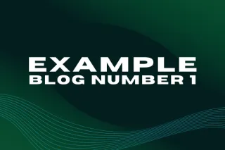 Example Blog Number 1