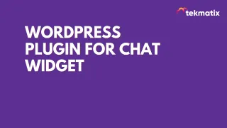 Wordpress Plugin for Chat Widget