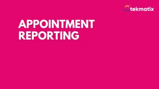 Appointment Reporting