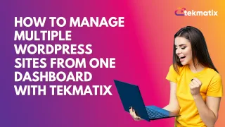 How to Manage Multiple WordPress Sites From One Dashboard With Tekmatix