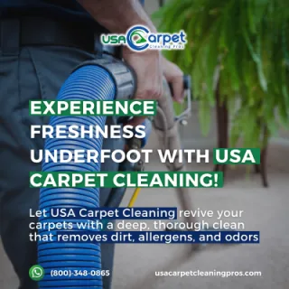 Experience True Freshness Underfoot with USA Carpet Cleaning!