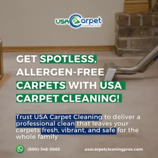 Transform Your Carpets into Fresh, Allergen-Free Surfaces with USA Carpet Cleaning Pros!